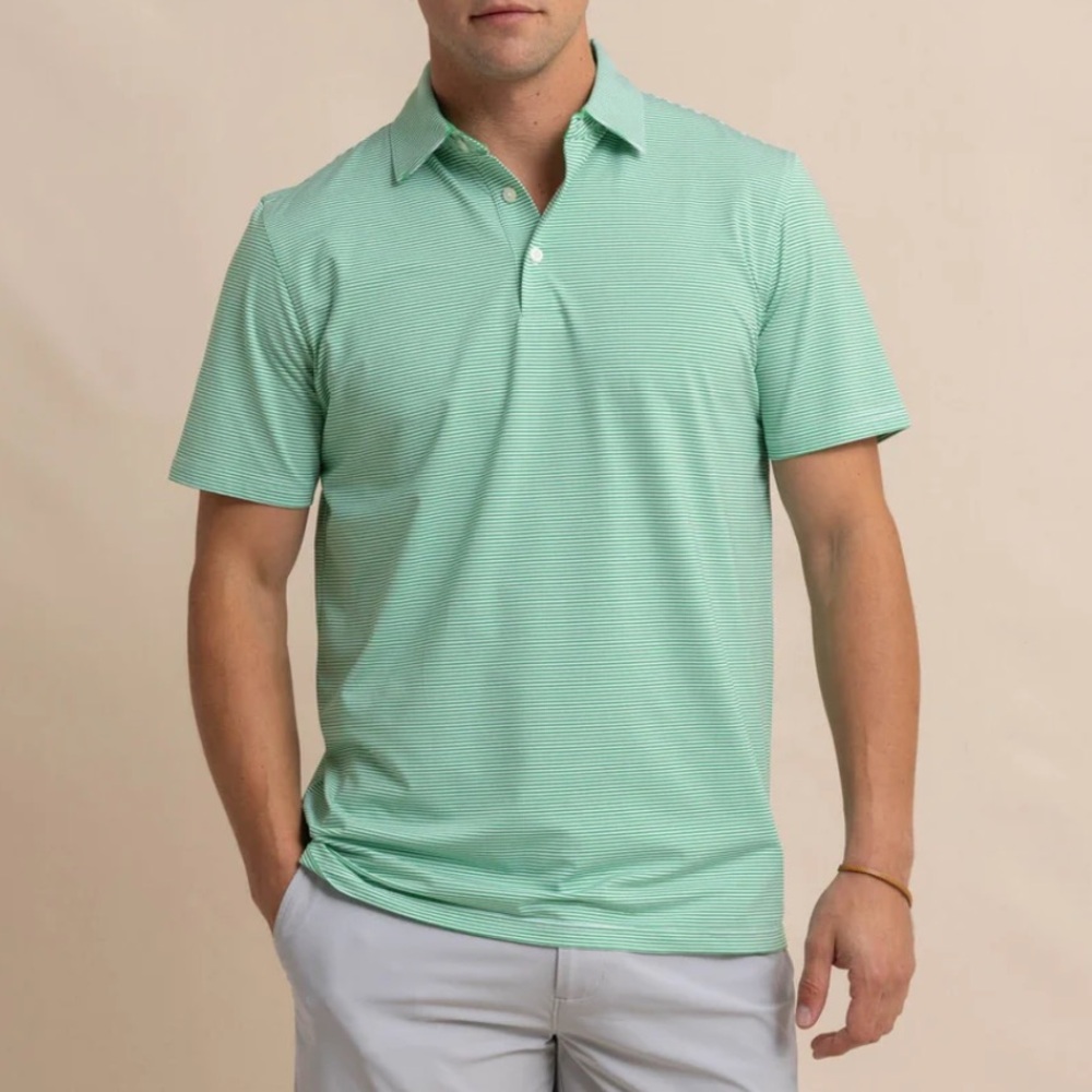 SOUTHERN TIDE mens XL meadowbrook stripe golf polo